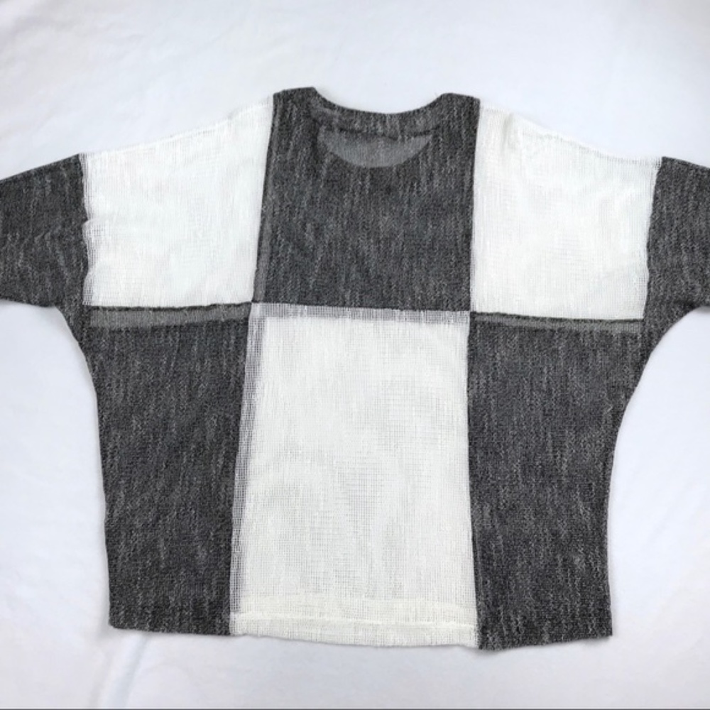Joseph Ribkoff Women’s Black/White Mesh Top Sz 10
